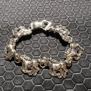 Horse Bracelet Made of Sterling Silver